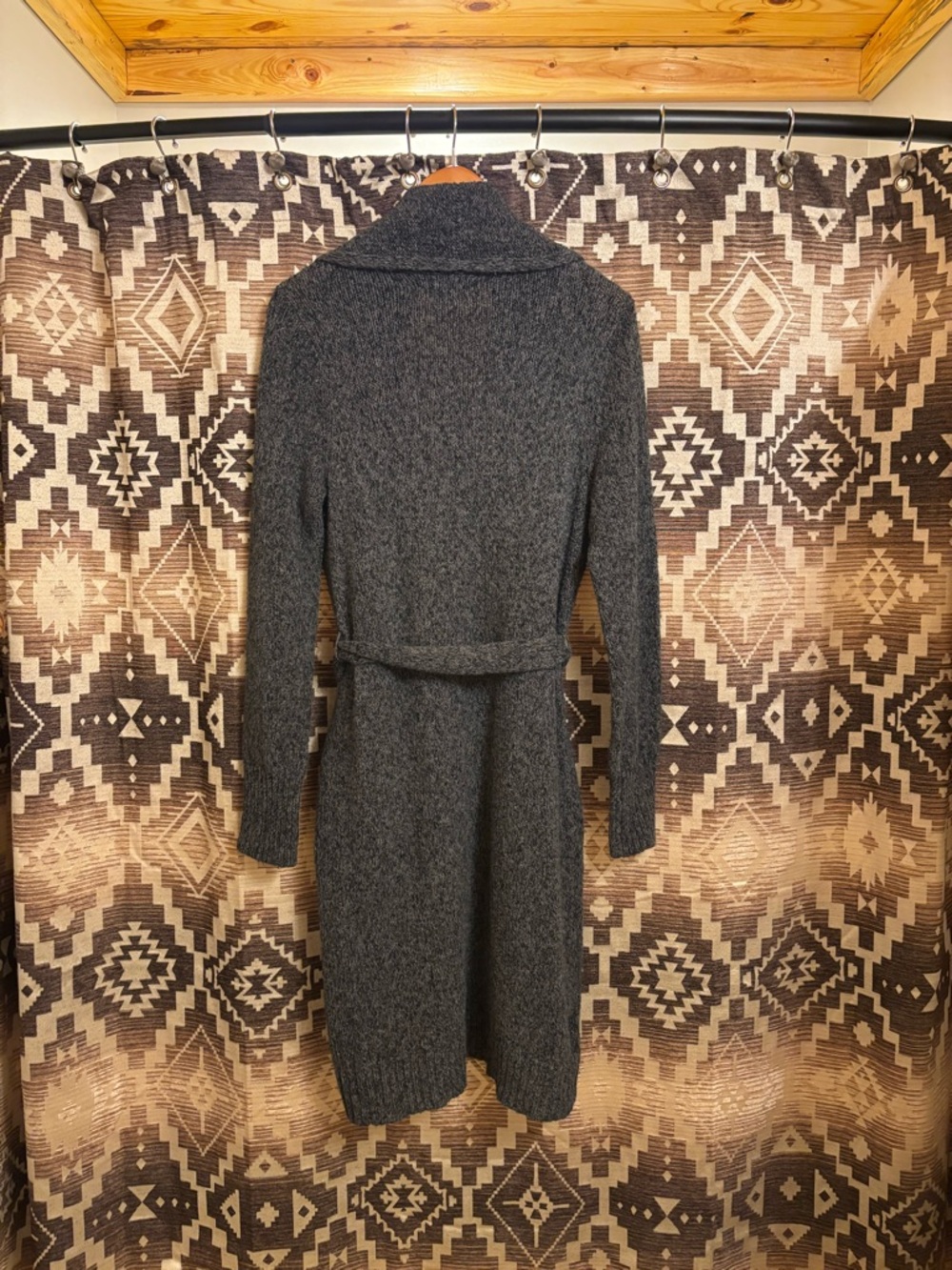 Eddie Bauer Lounge Around Cardigan, With Belt and Pockets, Size Medium - Picture 12 of 14